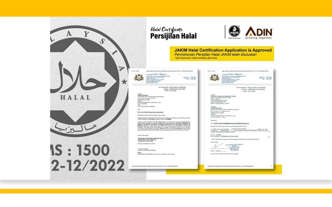 Haos Berhad Received Halal Certificate from JAKIM