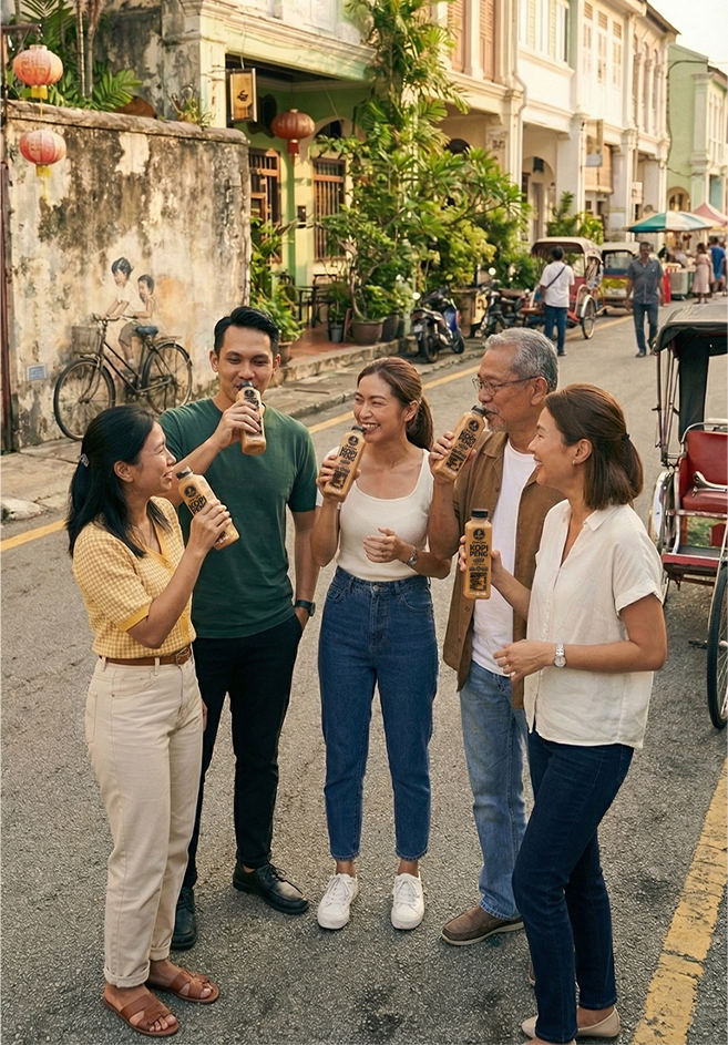 Rangkaian produk Haos Berhad termasuk Classic Series Kopi Peng